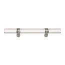 Atlas Homewares [3147-BRN] Lucite Cabinet Pull Handle - Optimism Series - Standard Size - Clear - Brushed Nickel Stem Finish - 3&quot; C/C - 6&quot; L