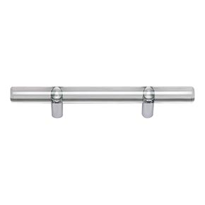 Atlas Homewares [3147-CH] Lucite Cabinet Pull Handle - Optimism Series - Standard Size - Clear - Polished Chrome Stem Finish - 3" C/C - 6" L