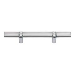 Atlas Homewares [3147-CH] Lucite Cabinet Pull Handle - Optimism Series - Standard Size - Clear - Polished Chrome Stem Finish - 3&quot; C/C - 6&quot; L