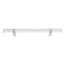 Atlas Homewares [3229-CH] Lucite Cabinet Pull Handle - Optimism Series - Oversized - Clear - Polished Chrome Stem Finish - 128mm C/C - 7 7/8" L