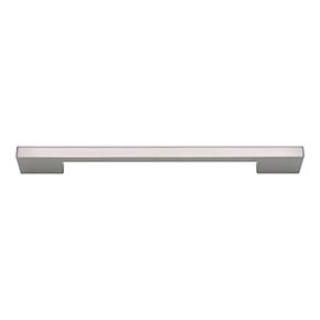 Atlas Homewares [A826-BN] Die Cast Zinc Cabinet Pull Handle - Thin Square Series - Oversized - Brushed Nickel Finish - 192mm C/C - 8 11/16" L