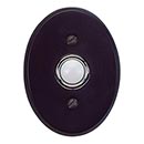 Atlas Homewares [DB646-BL] Solid Brass Door Bell Button - Traditionalist - Matte Black Finish - 3&quot; x 2 1/4&quot;