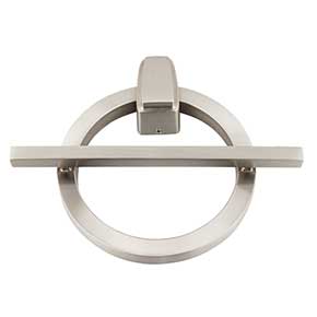 Atlas Homewares [DK643-BRN] Brass Door Knocker - Modern Avalon Series - Brushed Nickel Finish - 6" H