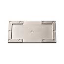 Atlas Homewares [378-BRN] Die Cast Zinc Cabinet Knob Backplate - Campaign Series - Brushed Nickel Finish - 3 11/16" L