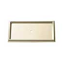 Atlas Homewares [379-PB] Die Cast Zinc Cabinet Knob Backplate - Campaign Series - Polished Brass Finish - 3 11/16" L