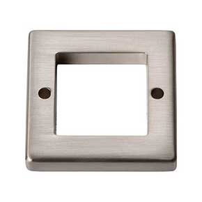 Atlas Homewares [392-BN] Die Cast Zinc Cabinet Pull Backplate - Tableau Series - Brushed Nickel Finish - 1 7/8" Sq.