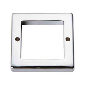 Atlas Homewares [393-CH] Die Cast Zinc Cabinet Pull Backplate - Tableau Series - Polished Chrome Finish - 2 1/4" Sq.
