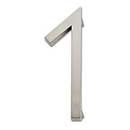 Atlas Homewares [AVN1-L-BRN] Die Cast Zinc House Number - Modern Avalon Series - Number 1 - Brushed Nickel Finish - 6" H