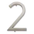 Atlas Homewares [AVN2-L-BRN] Die Cast Zinc House Number - Modern Avalon Series - Number 2 - Brushed Nickel Finish - 6" H