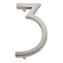 Atlas Homewares [AVN3-L-BRN] Die Cast Zinc House Number - Modern Avalon Series - Number 3 - Brushed Nickel Finish - 6" H