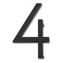 Atlas Homewares [AVN4-L-BL] Die Cast Zinc House Number - Modern Avalon Series - Number 4 - Matte Black Finish - 6" H