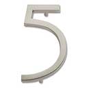 Atlas Homewares [AVN5-L-BRN] Die Cast Zinc House Number - Modern Avalon Series - Number 5 - Brushed Nickel Finish - 6&quot; H