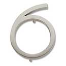 Atlas Homewares [AVN6-L-BRN] Die Cast Zinc House Number - Modern Avalon Series - Number 6 - Brushed Nickel Finish - 6&quot; H