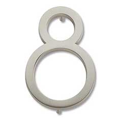 Atlas Homewares [AVN8-L-BRN] Die Cast Zinc House Number - Modern Avalon Series - Number 8 - Brushed Nickel Finish - 6&quot; H