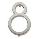 Atlas Homewares [AVN8-L-BRN] Die Cast Zinc House Number - Modern Avalon Series - Number 8 - Brushed Nickel Finish - 6&quot; H