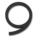 Atlas Homewares [AVN9-L-BL] Die Cast Zinc House Number - Modern Avalon Series - Number 9 - Matte Black Finish - 6&quot; H