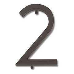 Atlas Homewares [AVN2-O] Die Cast Zinc House Number - Modern Avalon Series - Number 2 - Aged Bronze Finish - 4 1/2&quot; H