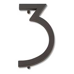 Atlas Homewares [AVN3-O] Die Cast Zinc House Number - Modern Avalon Series - Number 3 - Aged Bronze Finish - 4 1/2&quot; H