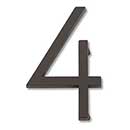 Atlas Homewares [AVN4-O] Die Cast Zinc House Number - Modern Avalon Series - Number 4 - Aged Brone Finish - 4 1/2" H