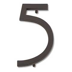 Atlas Homewares [AVN5-O] Die Cast Zinc House Number - Modern Avalon Series - Number 5 - Aged Bronze Finish - 4 1/2&quot; H