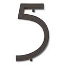 Atlas Homewares [AVN5-O] Die Cast Zinc House Number - Modern Avalon Series - Number 5 - Aged Bronze Finish - 4 1/2" H