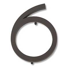 Atlas Homewares [AVN6-O] Die Cast Zinc House Number - Modern Avalon Series - Number 6 - Aged Bronze Finish - 4 1/2&quot; H