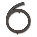 Atlas Homewares [AVN6-O] Die Cast Zinc House Number - Modern Avalon Series - Number 6 - Aged Bronze Finish - 4 1/2" H