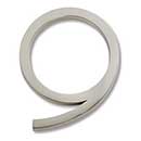 Atlas Homewares [AVN9-BRN] Die Cast Zinc House Number - Modern Avalon Series - Number 9 - Brushed Nickel Finish - 4 1/2&quot; H