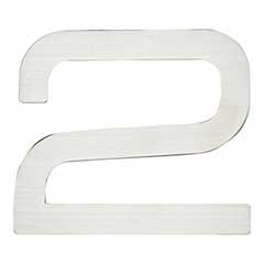 Atlas Homewares [PGN2-SS] Stainless Steel House Number - Paragon Series - Number 2 - Brushed Finish - 4&quot; H