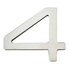 Atlas Homewares [PGN4-SS] Stainless Steel House Number - Paragon Series - Number 4 - Brushed Finish - 4&quot; H