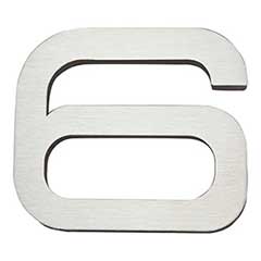 Atlas Homewares [PGN6-SS] Stainless Steel House Number - Paragon Series - Number 6 - Brushed Finish - 4&quot; H