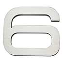 Atlas Homewares [PGN6-SS] Stainless Steel House Number - Paragon Series - Number 6 - Brushed Finish - 4" H
