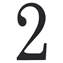 Atlas Homewares [TRN2-BL] Die Cast Zinc House Number - Traditionalist Series - Number 2 - Matte Black Finish - 6&quot; H