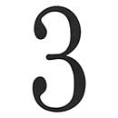 Atlas Homewares [TRN3-BL] Die Cast Zinc House Number - Traditionalist Series - Number 3 - Matte Black Finish - 6&quot; H