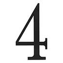 Atlas Homewares [TRN4-BL] Die Cast Zinc House Number - Traditionalist Series - Number 4 - Matte Black Finish - 6" H