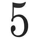 Atlas Homewares [TRN5-BL] Die Cast Zinc House Number - Traditionalist Series - Number 5 - Matte Black Finish - 6" H