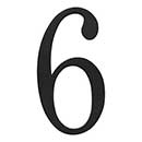 Atlas Homewares [TRN6-BL] Die Cast Zinc House Number - Traditionalist Series - Number 6 - Matte Black Finish - 6&quot; H