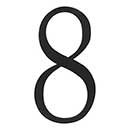 Atlas Homewares [TRN8-BL] Die Cast Zinc House Number - Traditionalist Series - Number 8 - Matte Black Finish - 6&quot; H