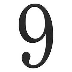 Atlas Homewares [TRN9-BL] Die Cast Zinc House Number - Traditionalist Series - Number 9 - Matte Black Finish - 6&quot; H