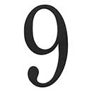 Atlas Homewares [TRN9-BL] Die Cast Zinc House Number - Traditionalist Series - Number 9 - Matte Black Finish - 6&quot; H