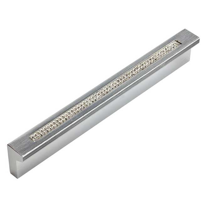 Atlas Homewares 3201 Mc Aluminum Cabinet Pull Handle Crystal Series Standard Size Clear Insert Matte Chrome Finish 3 4 C 11 16 L Decorative Hardware Atlas Homewares 3201 Mc Aluminum, Crystal Cabinet Pulls
