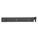 Brandywine Forge [705-W-24-N-R] Steel Shutter Strap Hinge - Storm Series - Notched Pin - Right Mount - Flat Black - 2&quot; W x 24&quot; L - 0 Standoff - Pair