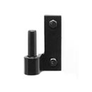 Brandywine Forge [304-W-R] Steel Shutter Pintle - Offset Plate Mount - Right Mount - Flat Black - Pair