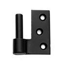 Brandywine Forge [305-N-2] Steel Shutter Pintle - Jamb Leaf Mount - 1 3/4" W - 2" Standoff - Flat Black - Pair