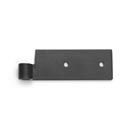 Brandywine Forge [307-W-R] Steel Shutter Pintle - Notched Female - Right Mount - 2" W x 5" L - Flat Black - Pair