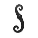 Brandywine Forge [851] Steel Shutter Dog - Plain S Stay - Lag Mount - 6" H - Flat Black - Pair