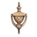 Brass Accents [A07-K6551-609] Solid Brass Door Knocker - Medium Traditional w/ Viewer - Antique Brass Finish - 6&quot; H