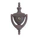 Brass Accents [A07-K6551-613VB] Solid Brass Door Knocker - Medium Traditional w/ Viewer - Venetian Bronze Finish - 6" H