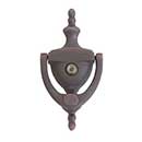 Brass Accents [A07-K6551-613VB] Solid Brass Door Knocker - Medium Traditional w/ Viewer - Venetian Bronze Finish - 6&quot; H