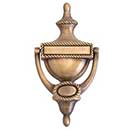 Brass Accents [A03-K0170-609] Solid Brass Door Knocker - Large Rope - Antique Brass Finish - 8" H